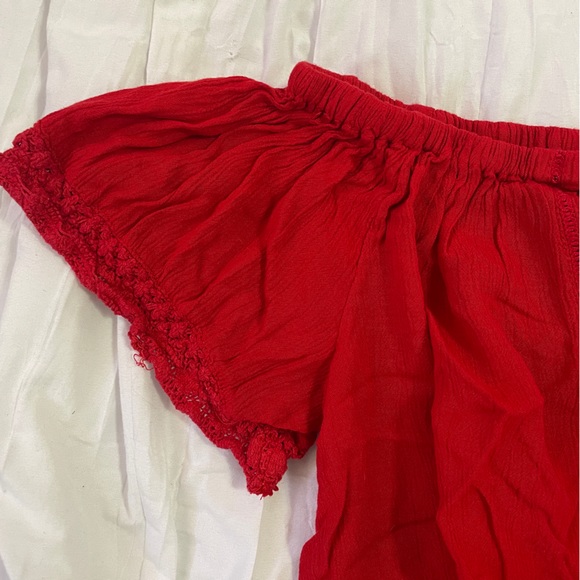 rue21 Red off shoulder top - Picture 7 of 8